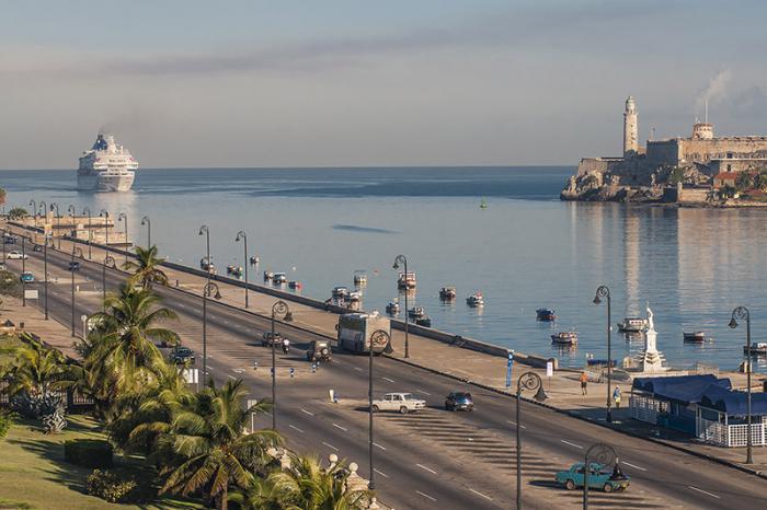 Recentemente, na Baía de Havana aumentou a chegada de cruzeiros. 
