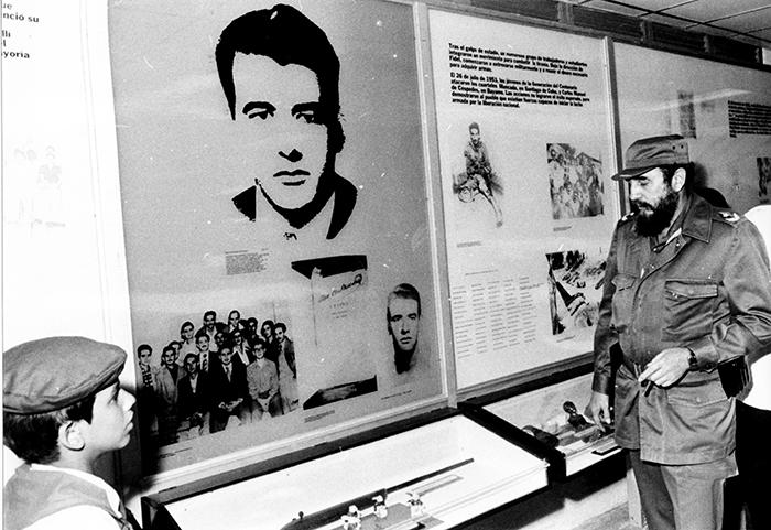 O Comandante-em-chefe Fidel Castro Ruz na inauguração do Palácio Central dos Pioneiros Ernesto Che Guevara, em 15 de julho de 1979.