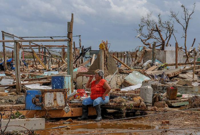 O furacão Irma arrasou em Esmeralda.