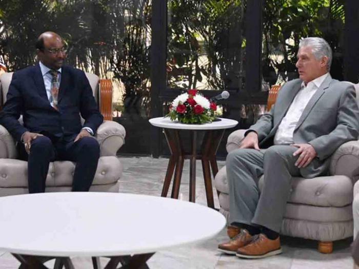 Díaz-Canel recebeu o secretário-geral do Conselho Mundial de Igrejas